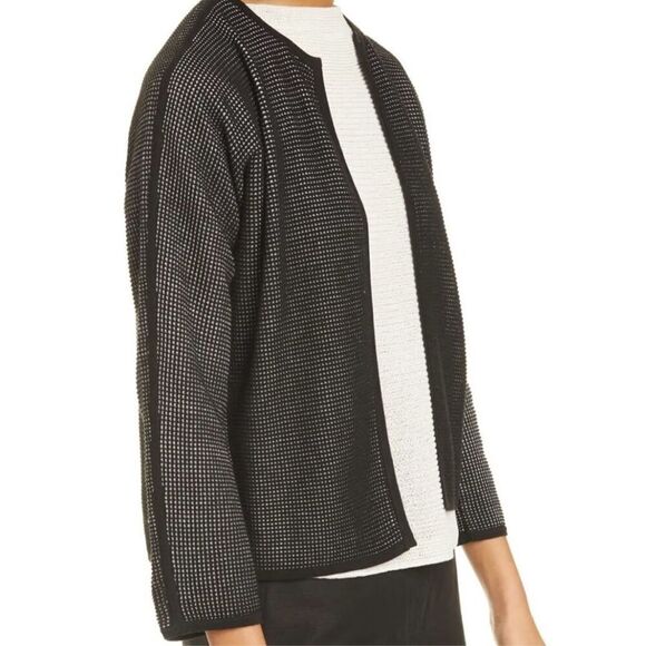 ✨Eileen Fisher Textured Silk and Cotton S/P Cardigan✨ - Picture 3 of 12